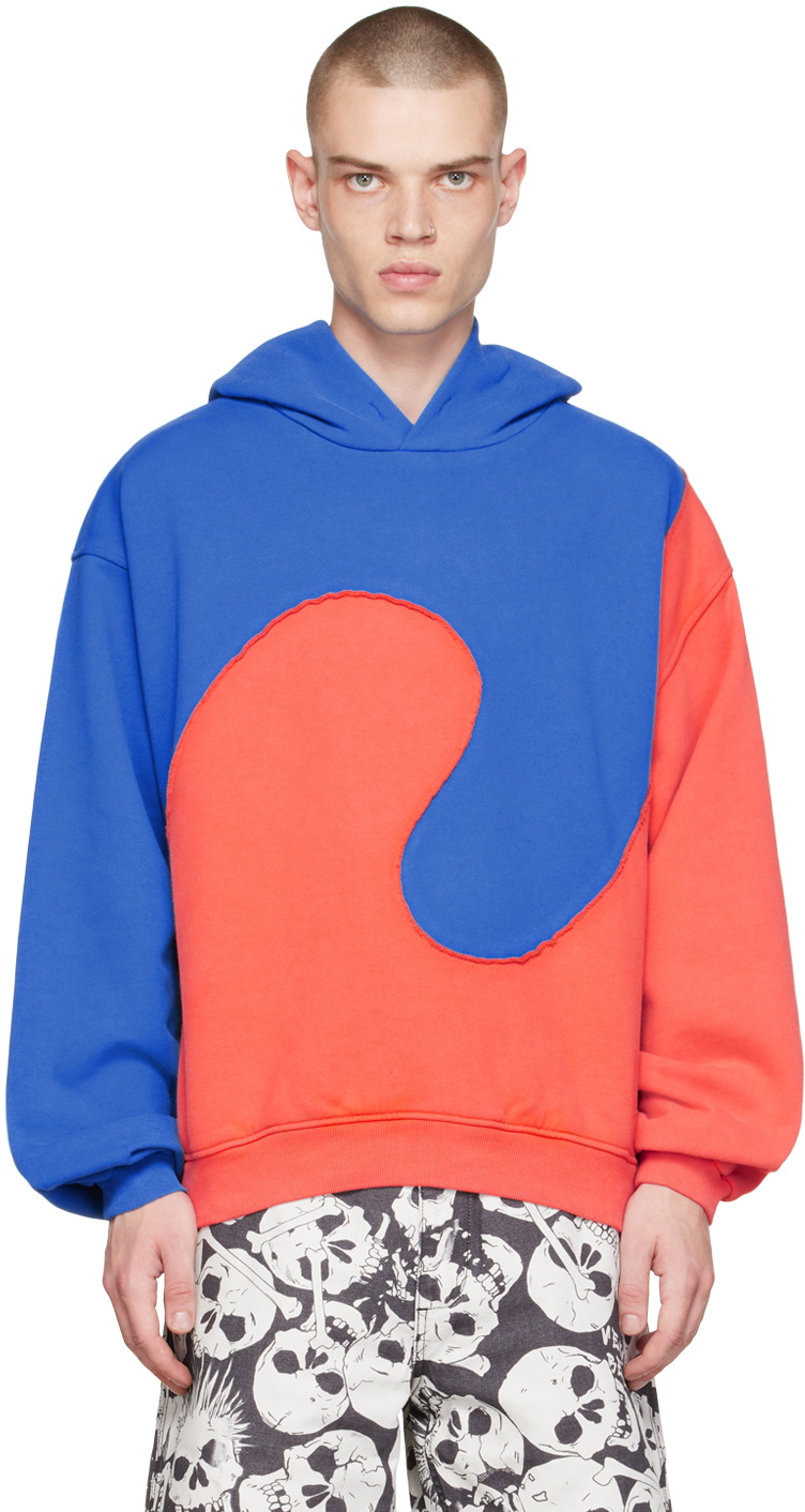 ERL Blue & Orange Swirl Hoodie ERL