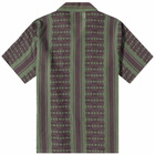 Needles Men's Papillion Stripe Jacquard Vacation Shirt in Green