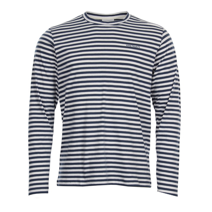Photo: Long Sleeve Stripe T-Shirt - Blue