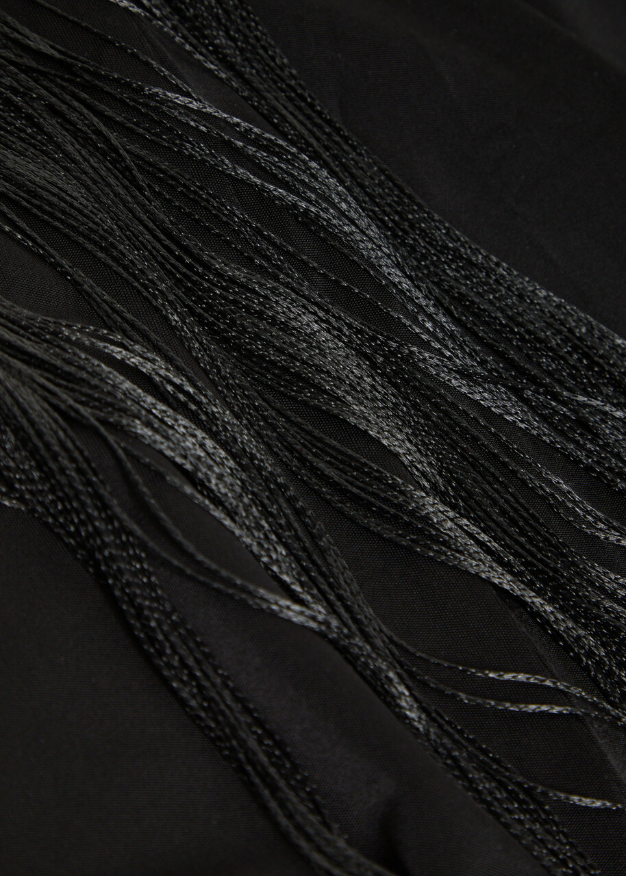 The New Arrivals Ilkyaz Ozel Olympia Scarf-effect Stretch-jersey Maxi Dress Black