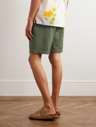 Frescobol Carioca - Felipe Straight-Leg Linen and Cotton-Blend Drawstring Shorts - Green