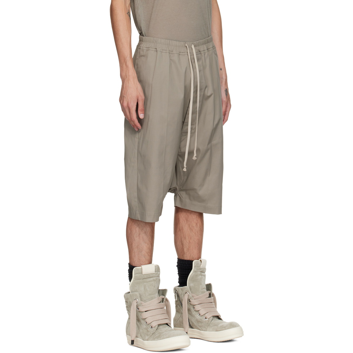Rick Owens Taupe Tower Rick S Pods Shorts