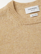 THOM BROWNE - Slim-Fit Striped Shetland Wool Sweater - Neutrals