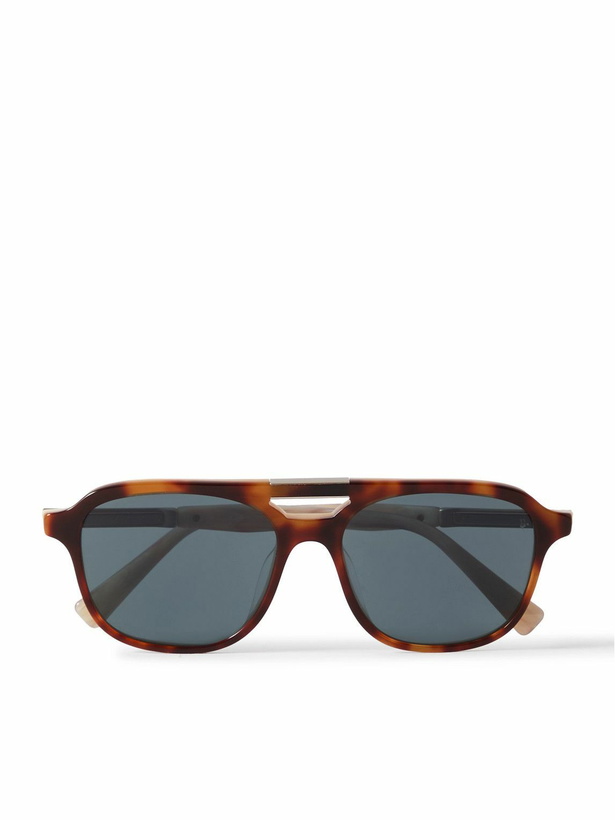 Photo: Brunello Cucinelli - Aviator-Style Tortoiseshell Acetate and Silver-Tone Sunglasses