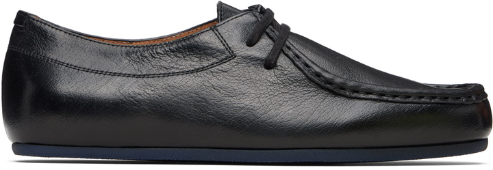 Photo: Jil Sander Black Hood Lace-Up Derbys