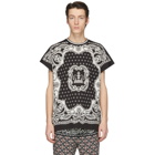 Dolce and Gabbana Black and Off-White Bandana T-Shirt