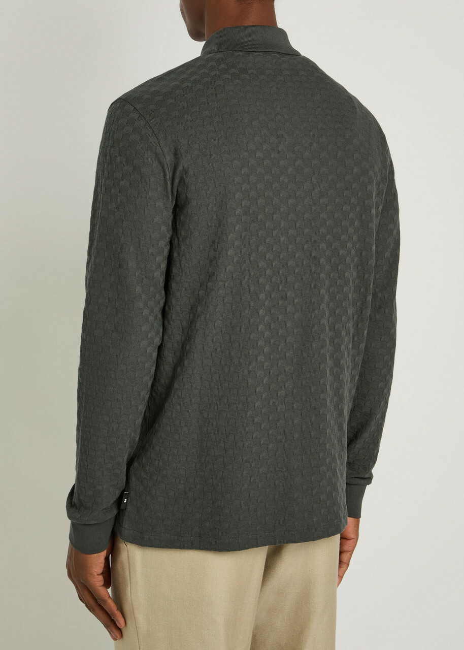 PS Paul Smith Textured Cotton Cardigan Grey