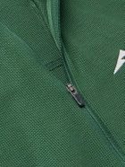 NIKE RUNNING - Slim-Fit Logo-Embroidered Waffle-Knit Dri-FIT Half-Zip Top - Green