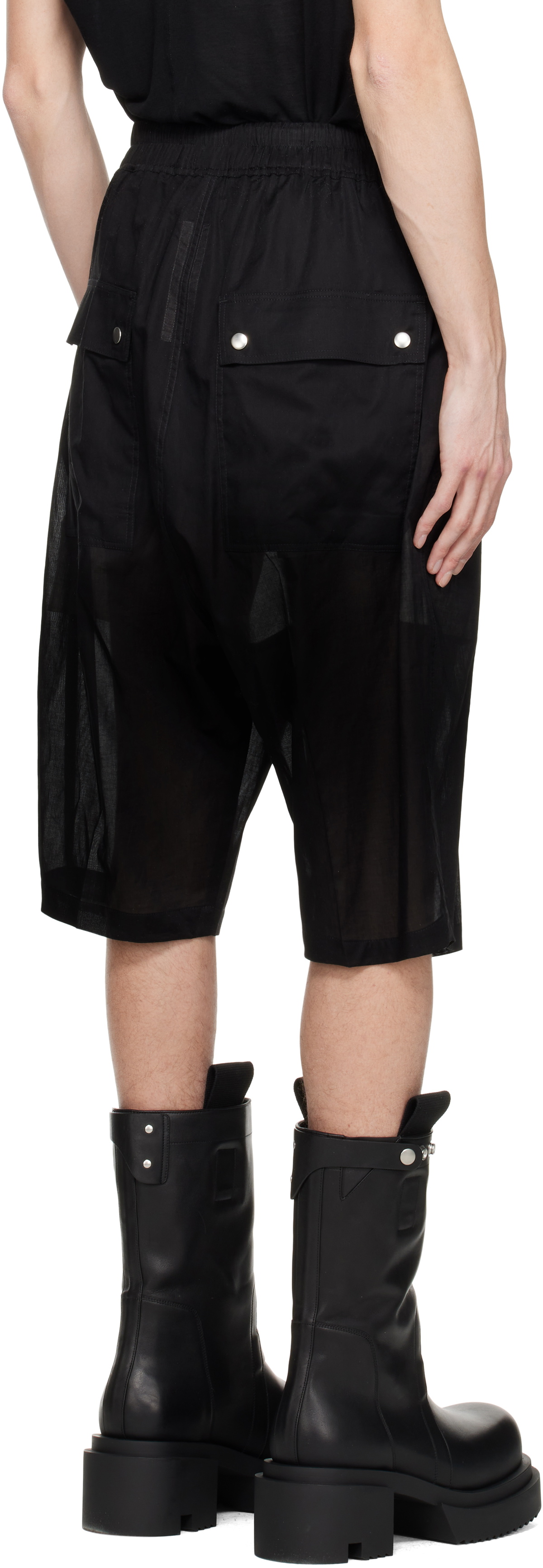 Rick Owens Black Hollywood Bela Pods Shorts Rick Owens