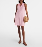 Hunza G Logo cotton terry polo dress