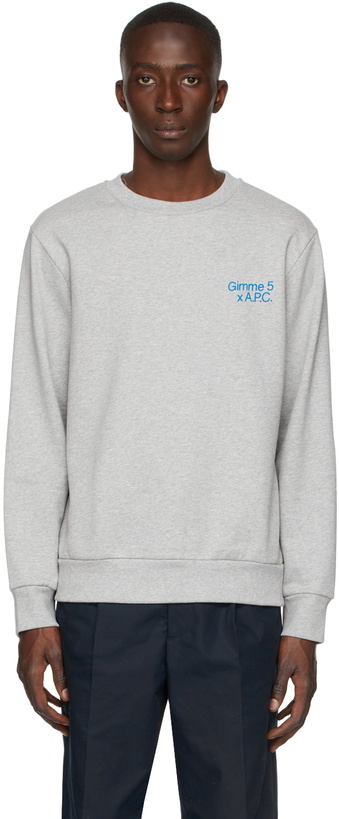 Photo: A.P.C. Grey Gimme Five Edition Michele Sweatshirt