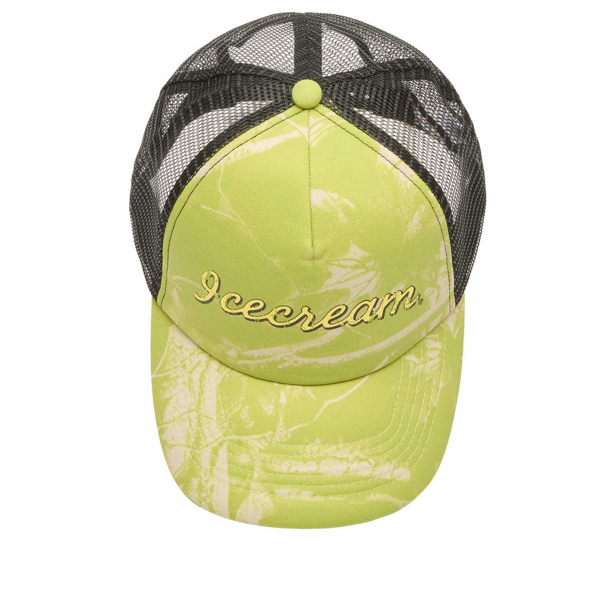 ICECREAM Men's Tree Camo Trucker Cap in Green 