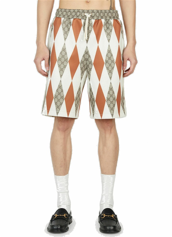 Photo: Gucci - Argyle Shorts in Brown