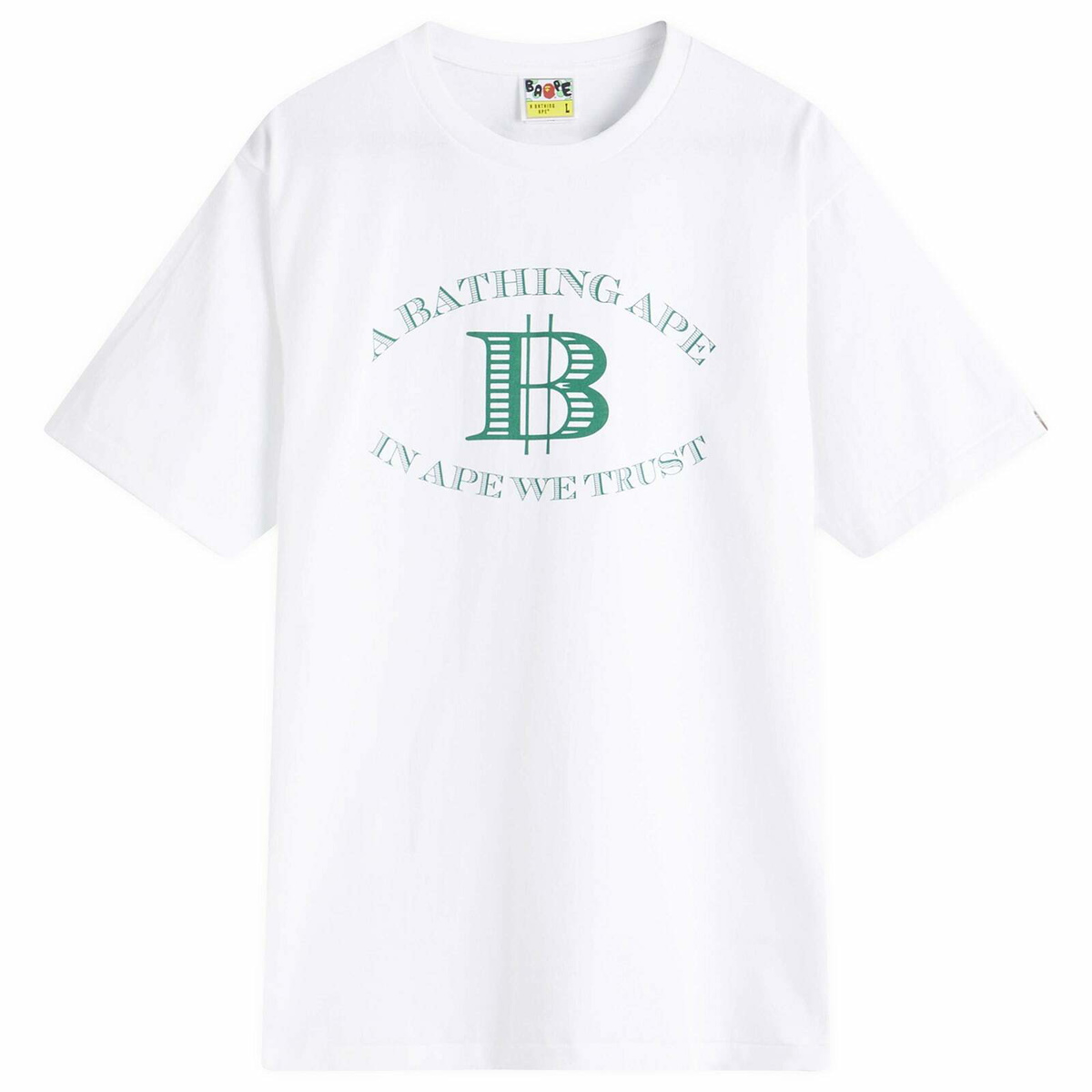 A Bathing Ape Men's Money B Logo T-Shirt in White