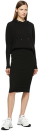 TOM FORD Black Cashmere Hoodie Mid-Length Dress