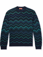 Missoni - Chevron Cotton-Blend Sweater - Blue