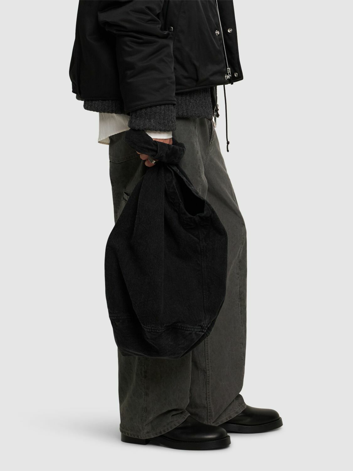 OUR LEGACY DRIP BAG 黒 Our Legacy - Drip Bag Real Black Chain Twill