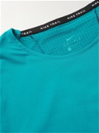 Nike Running - Rise 365 Logo-Print Dri-FIT Ripstop T-Shirt - Blue