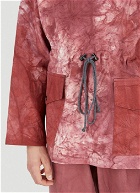 Marbled Pullover Parka Jacket in Red