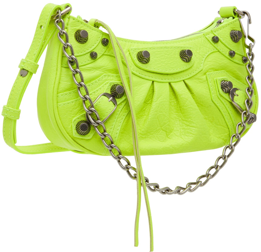 Women's Le Cagole Mini Bag With Chain in Yellow