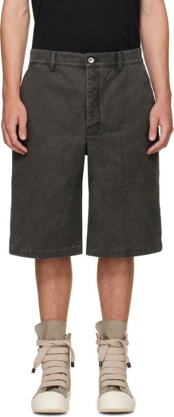Photo: Rick Owens DRKSHDW Gray Tower Work Shorts