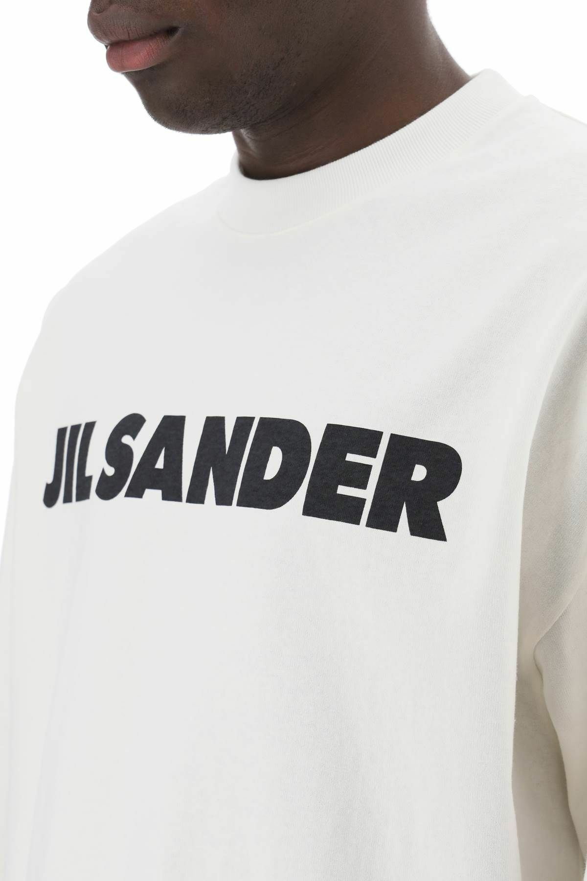 JIL SANDER long-sleeved logo t-shirt White Jil Sander