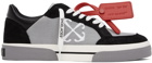 Off-White Gray & Black New Low Vulcanized Sneakers