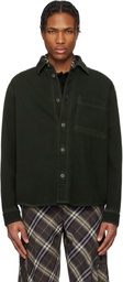 Burberry Green Garment-Dyed Denim Shirt