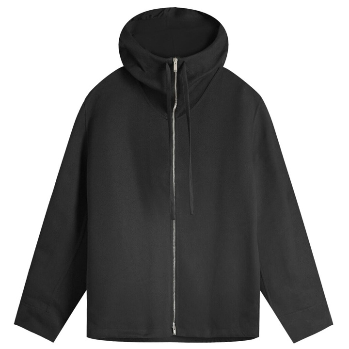 Photo: Jil Sander Men's Zip Through Hooded Jacket in Black