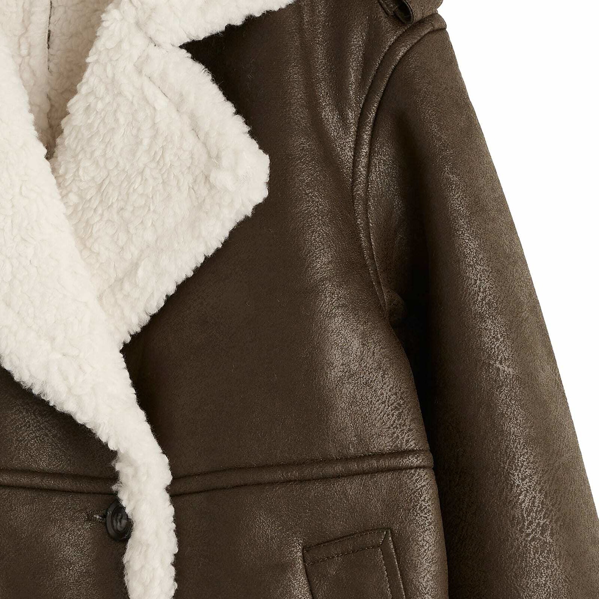 4th & Reckless Women's Burton Shearling Jacket in Grey