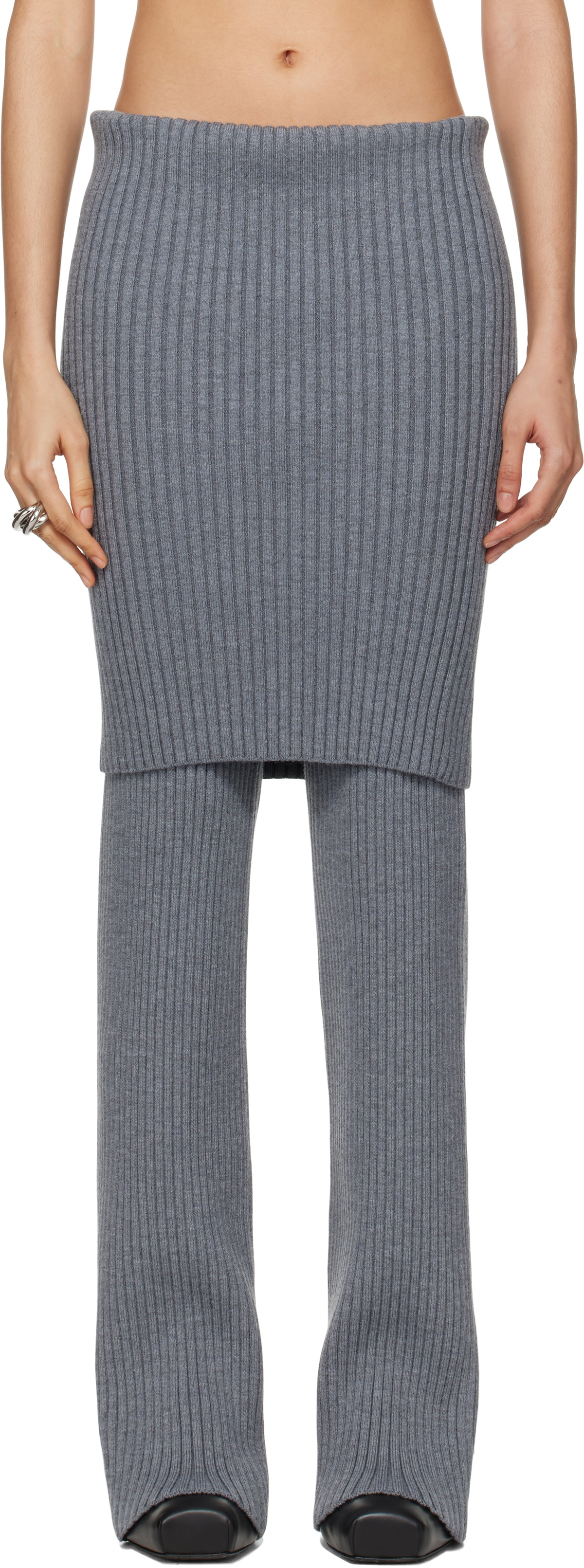 ALAINPAUL Gray Warm-Up Rib Lounge Pants