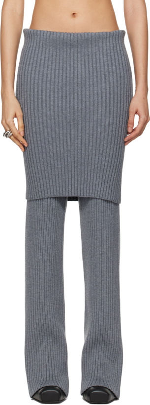 Photo: ALAINPAUL Gray Warm-Up Rib Lounge Pants