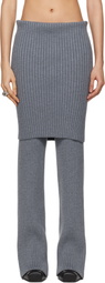 ALAINPAUL Gray Warm-Up Rib Lounge Pants