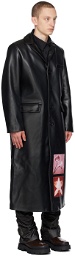 MISBHV Black Patch Leather Coat