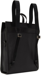 Alexander McQueen Black Leather Edge Backpack