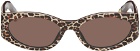 JACQUEMUS Beige & Brown 'Les Lunettes Ovalo' Sunglasses