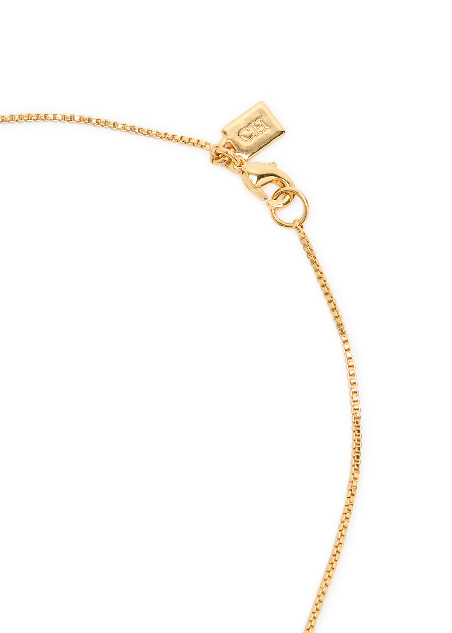 Crystal Haze Jelly Heart 18kt Gold-plated Necklace - Red - One Size