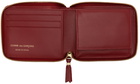 COMME des GARÇONS WALLETS Red Leather Classic Zip Wallet