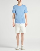 Brioni Mens T-shirt Sky in Blue