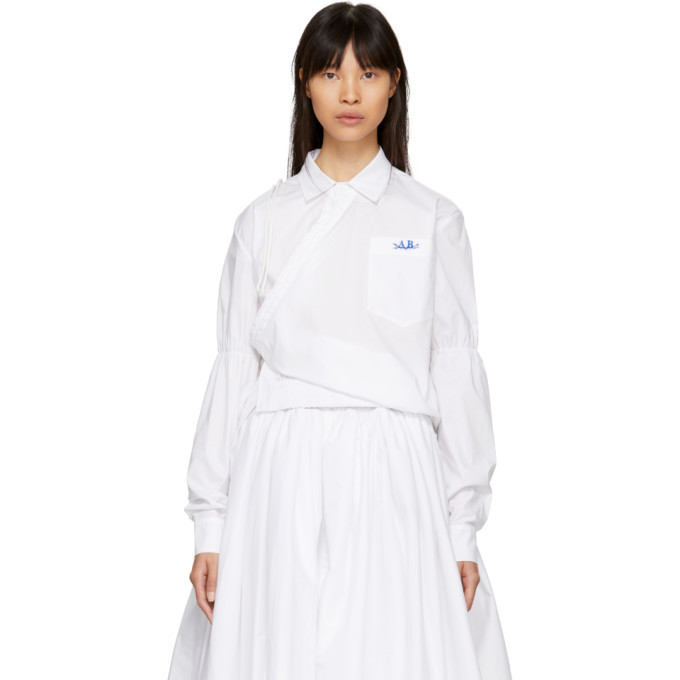 Photo: Anton Belinskiy White Drape Blouse