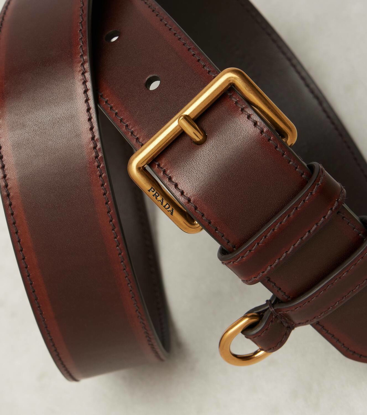 NEW Prada Brown Leather Belt Belt Prada Brown size 75 cm in Suede - 40431593 main image 2