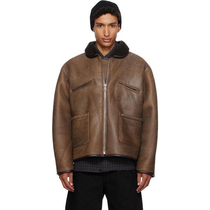 Photo: Cawley Brown Aviator Flying Leather Jacket