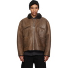 Cawley Brown Aviator Flying Leather Jacket