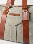 Brunello Cucinelli - Leather-Trimmed Flannel Weekend Bag