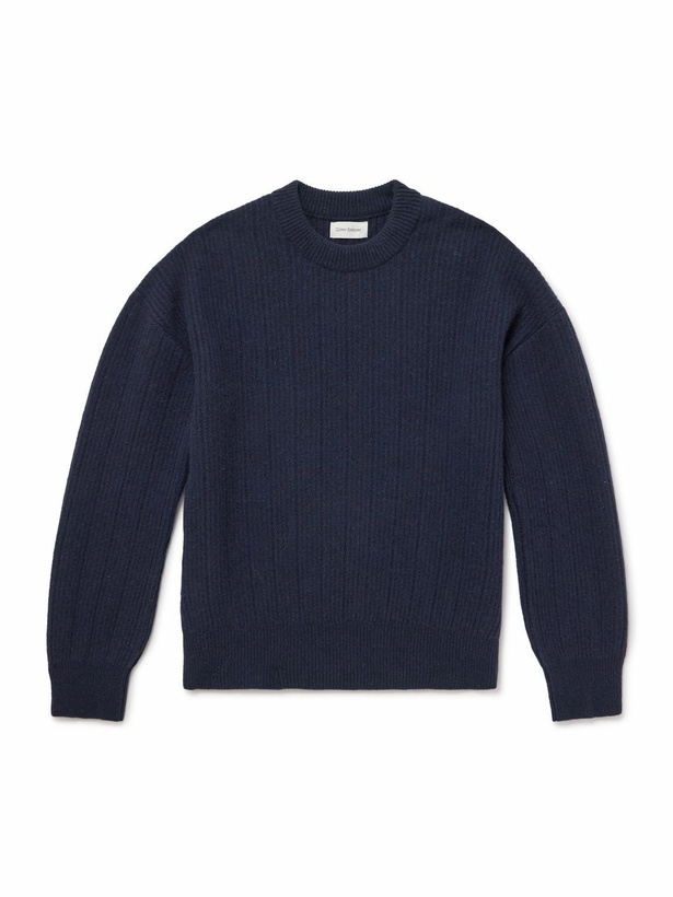 Photo: Oliver Spencer - Burley Ribbed Wool Sweater - Blue
