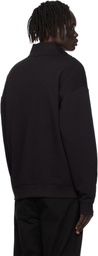 Hugo Black Zip Neck Sweatshirt