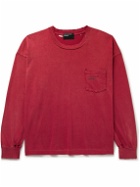 Enfants Riches Déprimés - Thrashed Distressed Logo-Print Cotton-Jersey T-Shirt - Red