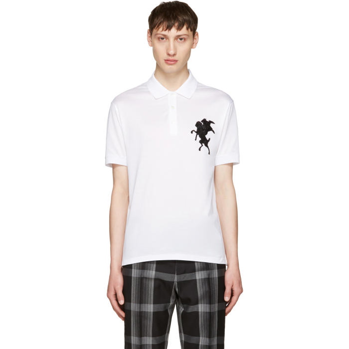 Photo: Alexander McQueen White Classic PiquÃ© Polo