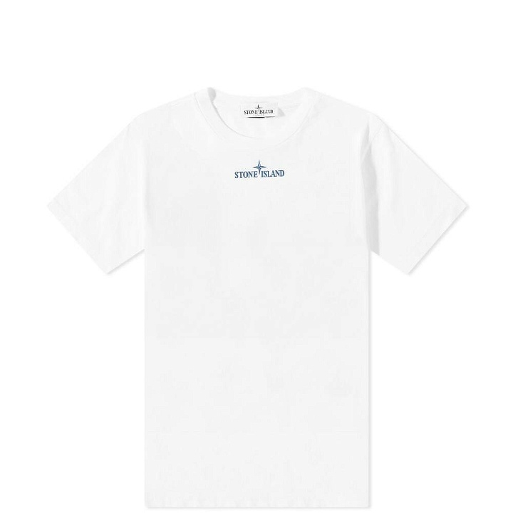 Photo: Stone Island Junior Text Logo T-Shirt in White