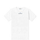 Stone Island Junior Text Logo T-Shirt in White